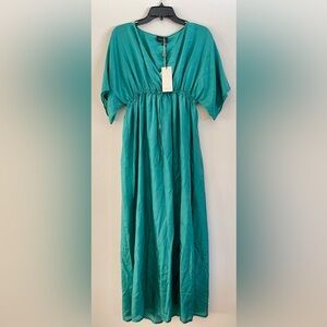Roberto Collina | Silk Midi Dress | Short Sleeve | Women's XS